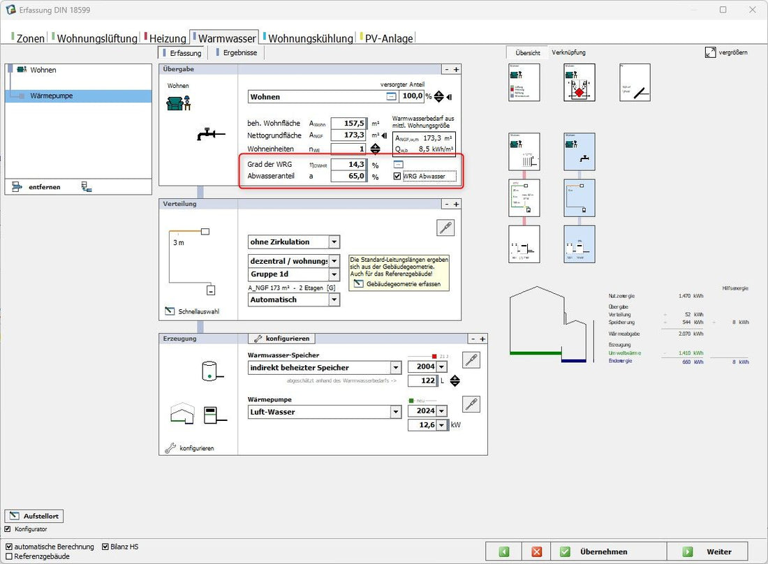 🚿 Duschwasser-Wärmerückgewinnung jetzt auch in der Software von Hottgenroth integriert🚿