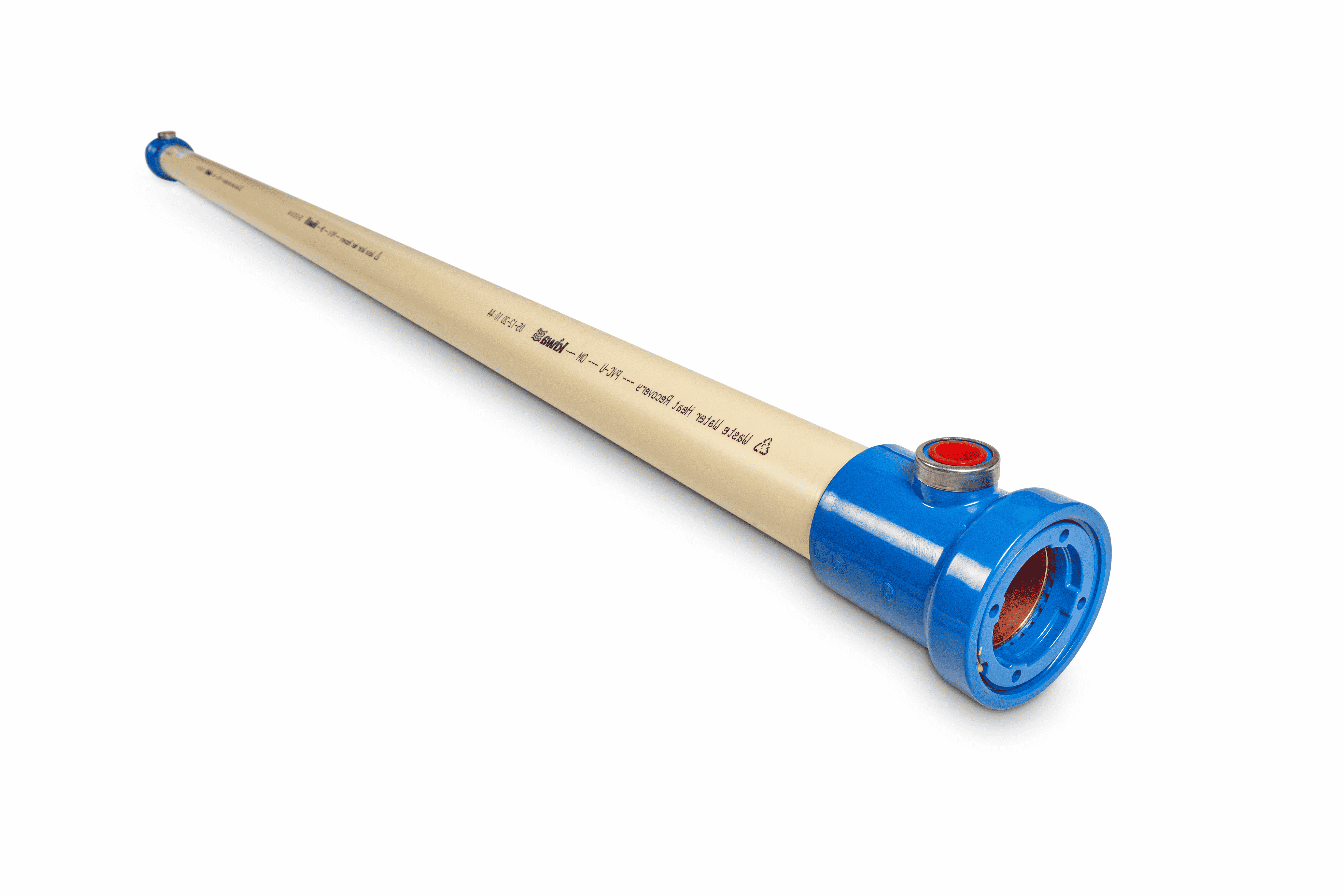 Unocconi Duschrohr mit integriertem Wärmetauscher zur Wärmerückgewinnung beim Duschen