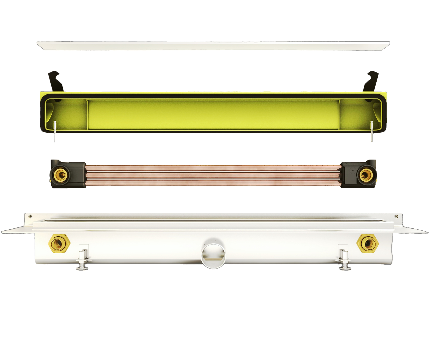 Duschrinnen mit Wärmerückgewinnung von Joulia: Effiziente Duschrinnen mit Kupfer-Wärmetauschern, die kaltes Frischwasser durch warmes Abwasser vorheizen und je nach Duschrinnen-Modell bis zu 60 % Energie einsparen. Ideal für Neubau und Sanierung, zertifiziert vom Passivhaus-Institut und förderfähig durch die KfW.  Die Joulia Duschrinnen mit Wärmerückgewinnung sind eine nachhaltige Lösung für das Energiesparen im Haushalt 