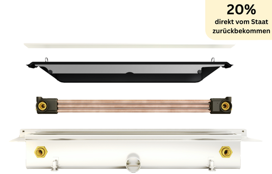 Duschrinne Joulia 3-Rohr (37% Wirkungsgrad)