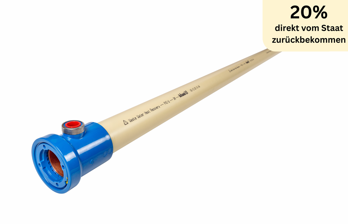 Duschrohr CF 210 cm (69% Wirkungsgrad)