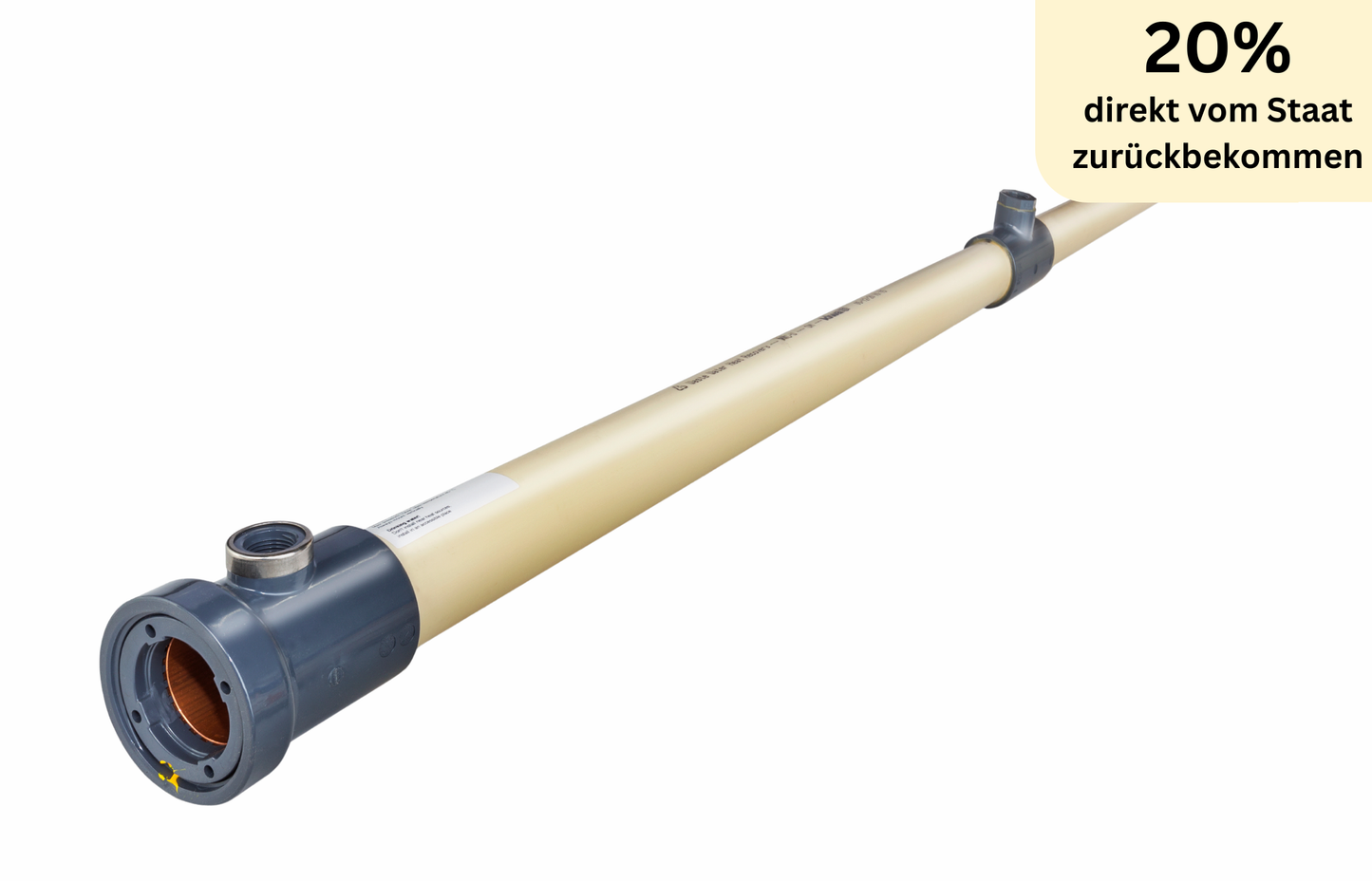 Duschrohr 210 cm HF (53% Wirkungsgrad)